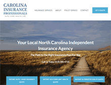 Tablet Screenshot of carolinainsuranceprofessionals.com